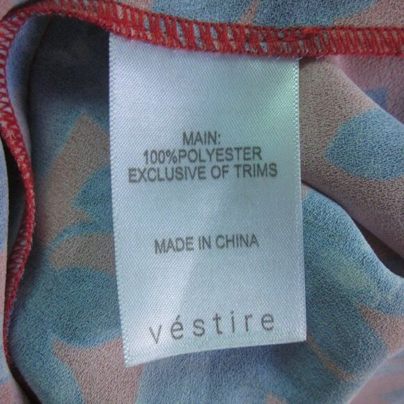 Vestire Skirt Womens Midi A-Line Asymmetrical Hem Size XS Red -White- Blue 27" W - Picture 7 of 11